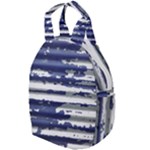 Metallic Rhythm Print Travel Backpack