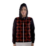 Fantasy skeleton dragon hand drawn motif pattern Women s Hooded Windbreaker