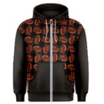 Fantasy skeleton dragon hand drawn motif pattern Men s Zipper Hoodie