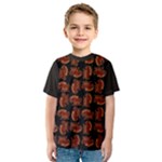 Fantasy skeleton dragon hand drawn motif pattern Kids  Sport Mesh T-Shirt