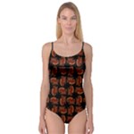 Fantasy skeleton dragon hand drawn motif pattern Camisole Leotard 