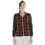 Fantasy skeleton dragon hand drawn motif pattern Women s Windbreaker