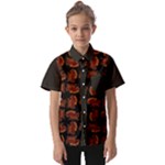 Fantasy skeleton dragon hand drawn motif pattern Kids  Short Sleeve Shirt