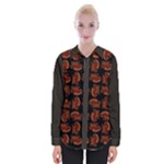 Fantasy skeleton dragon hand drawn motif pattern Womens Long Sleeve Shirt