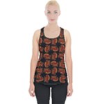 Fantasy skeleton dragon hand drawn motif pattern Piece Up Tank Top