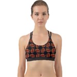 Fantasy skeleton dragon hand drawn motif pattern Back Web Sports Bra