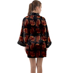 Long Sleeve Satin Kimono 