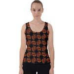 Fantasy skeleton dragon hand drawn motif pattern Velvet Tank Top