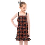 Fantasy skeleton dragon hand drawn motif pattern Kids  Overall Dress