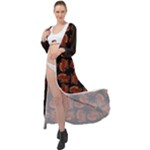 Fantasy skeleton dragon hand drawn motif pattern Maxi Chiffon Beach Wrap