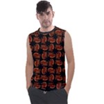 Fantasy skeleton dragon hand drawn motif pattern Men s Regular Tank Top