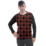 Fantasy skeleton dragon hand drawn motif pattern Men s Pique Long Sleeve T-Shirt