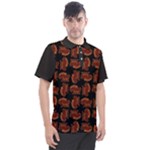 Fantasy skeleton dragon hand drawn motif pattern Men s Polo T-Shirt