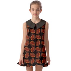 Kids  Pilgrim Collar Ruffle Hem Dress 