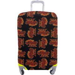 Fantasy Skeleton Dragon Hand Drawn Motif Seamless Pattern Bk Luggage Cover (Large) from ArtsNow.com