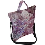 Hidden Heart Fold Over Handle Tote Bag