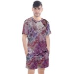 Hidden Heart Men s Mesh T-Shirt and Shorts Set