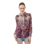 Hidden Heart Long Sleeve Chiffon Shirt