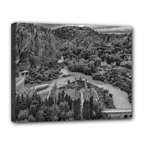 Florentino ameghino dam, chubut, argentina Canvas 14  x 11  (Stretched) from ArtsNow.com