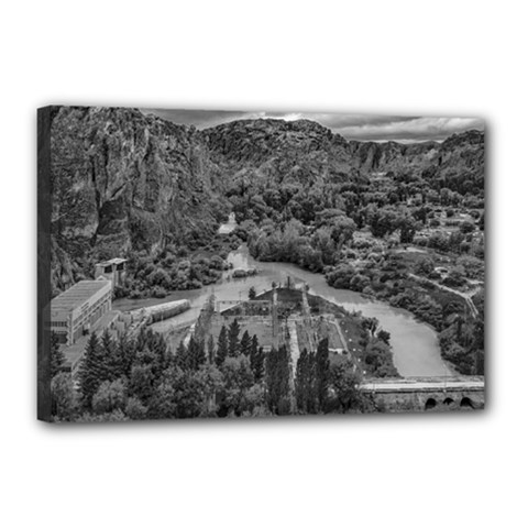 Florentino ameghino dam, chubut, argentina Canvas 18  x 12  (Stretched) from ArtsNow.com