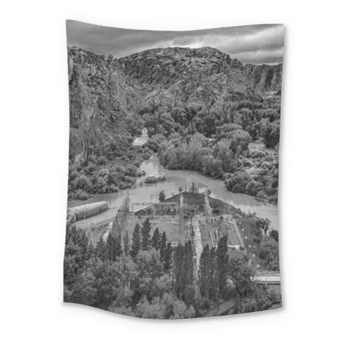 Florentino ameghino dam, chubut, argentina Medium Tapestry from ArtsNow.com