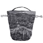 Florentino ameghino dam, chubut, argentina Drawstring Bucket Bag