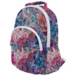 Blue Blend Rounded Multi Pocket Backpack