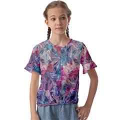 Kids  Cuff Sleeve Scrunch Bottom T-Shirt 