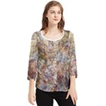 Mono Pour Blend  Chiffon Quarter Sleeve Blouse