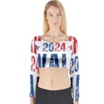 Kamala Harris 2024 Walz Long Sleeve Crop Top