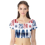 Kamala Harris 2024 Walz Short Sleeve Crop Top