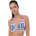 Kamala Harris 2024 Walz Halter Plunge Bikini Top