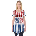 Kamala Harris 2024 Walz Short Sleeve Tunic 