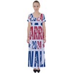 Kamala Harris 2024 Walz High Waist Short Sleeve Maxi Dress