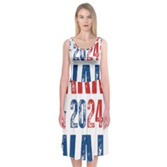 Kamala Harris 2024 Walz Midi Sleeveless Dress from ArtsNow.com