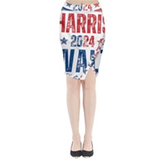 Kamala Harris 2024 Walz Midi Wrap Pencil Skirt from ArtsNow.com