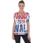 Kamala Harris 2024 Walz Shoulder Cut Out Short Sleeve Top