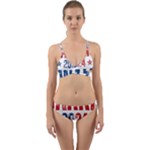 Kamala Harris 2024 Walz Wrap Around Bikini Set