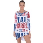 Kamala Harris 2024 Walz Asymmetric Cut-Out Shift Dress