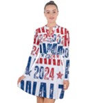 Kamala Harris 2024 Walz Long Sleeve Panel Dress