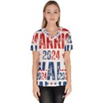 Kamala Harris 2024 Walz Women s V-Neck Scrub Top