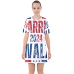 Kamala Harris 2024 Walz Sixties Short Sleeve Mini Dress