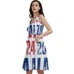 Kamala Harris 2024 Walz Sleeveless V-Neck Skater Dress with Pockets