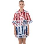 Kamala Harris 2024 Walz Half Sleeve Satin Kimono 