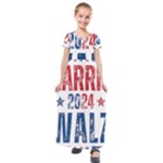 Kamala Harris 2024 Walz Kids  Short Sleeve Maxi Dress