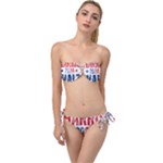 Kamala Harris 2024 Walz Twist Bandeau Bikini Set