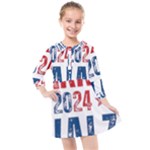 Kamala Harris 2024 Walz Kids  Quarter Sleeve Shirt Dress