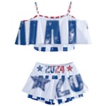 Kamala Harris 2024 Walz Kids  Off Shoulder Skirt Bikini