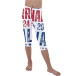 Kamala Harris 2024 Walz Kids  Lightweight Velour Capri Leggings 