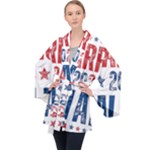 Kamala Harris 2024 Walz Long Sleeve Velvet Kimono 